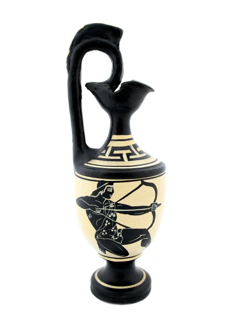 Rappresentazione di un arciere su un vaso greco